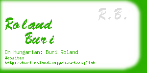roland buri business card